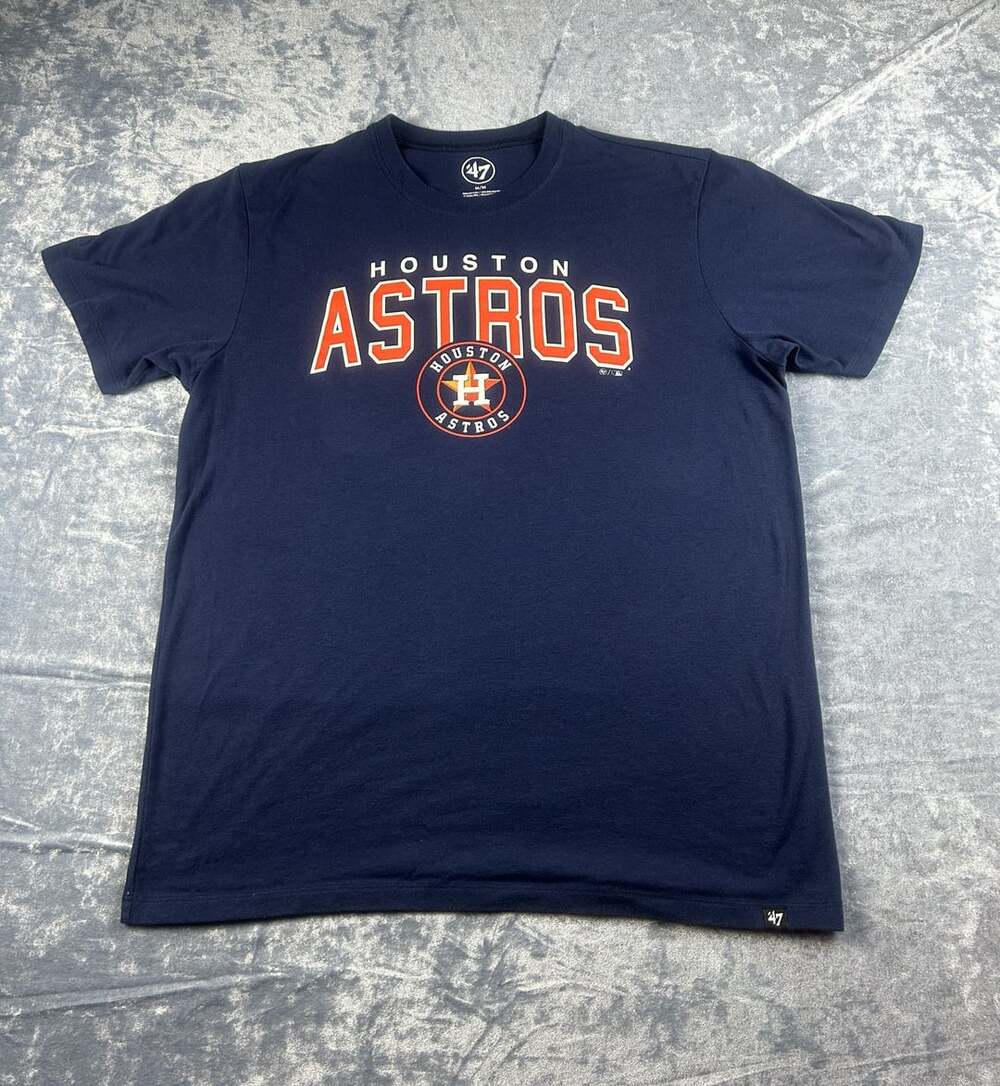 '47 Houston Astros T-Shirt Size M Navy Cotton Blend MLB Baseball
